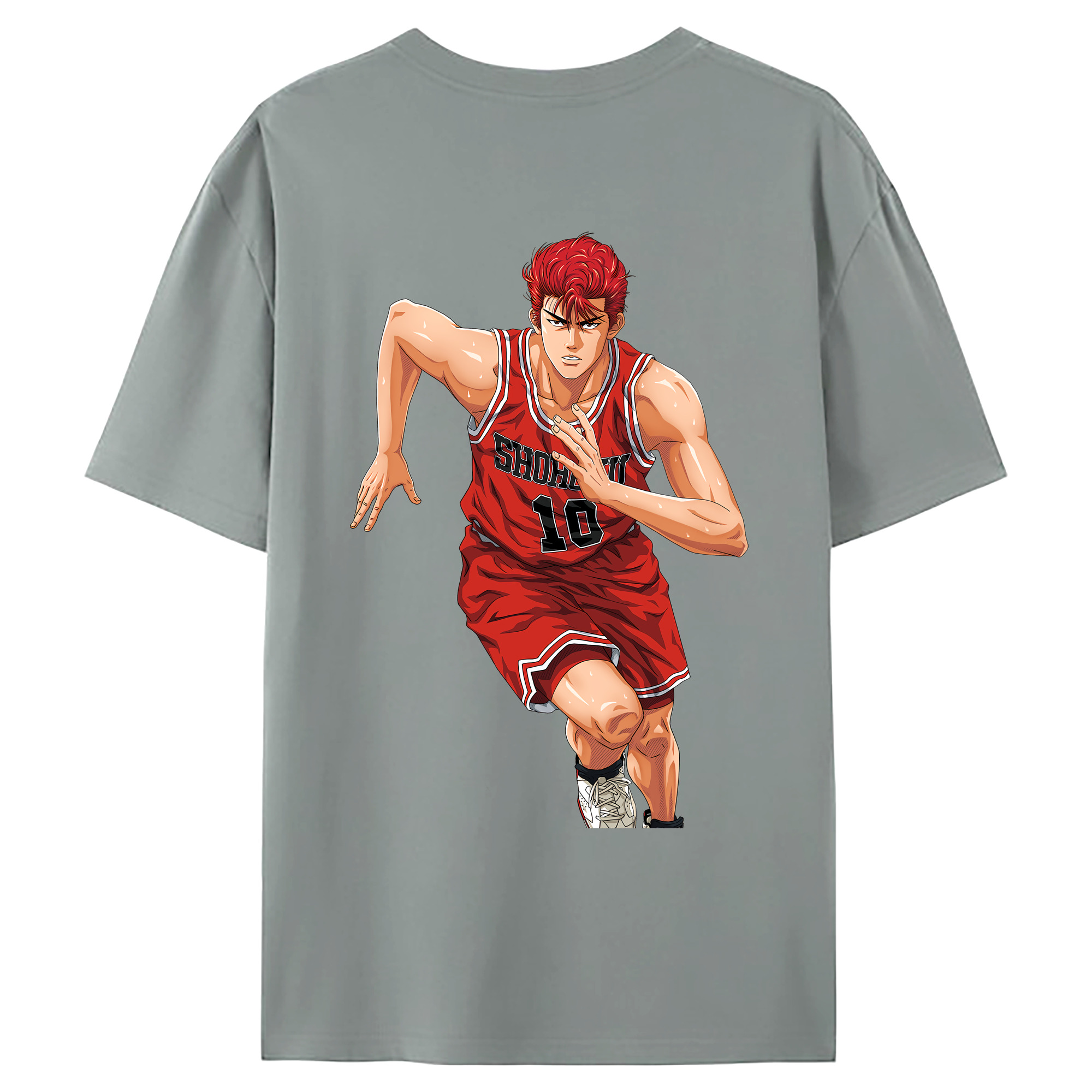 （画像用） SLAM DUNK／スラムダンク 綿100％ メンズ半袖Tシャツ（バックプリント） 通気性